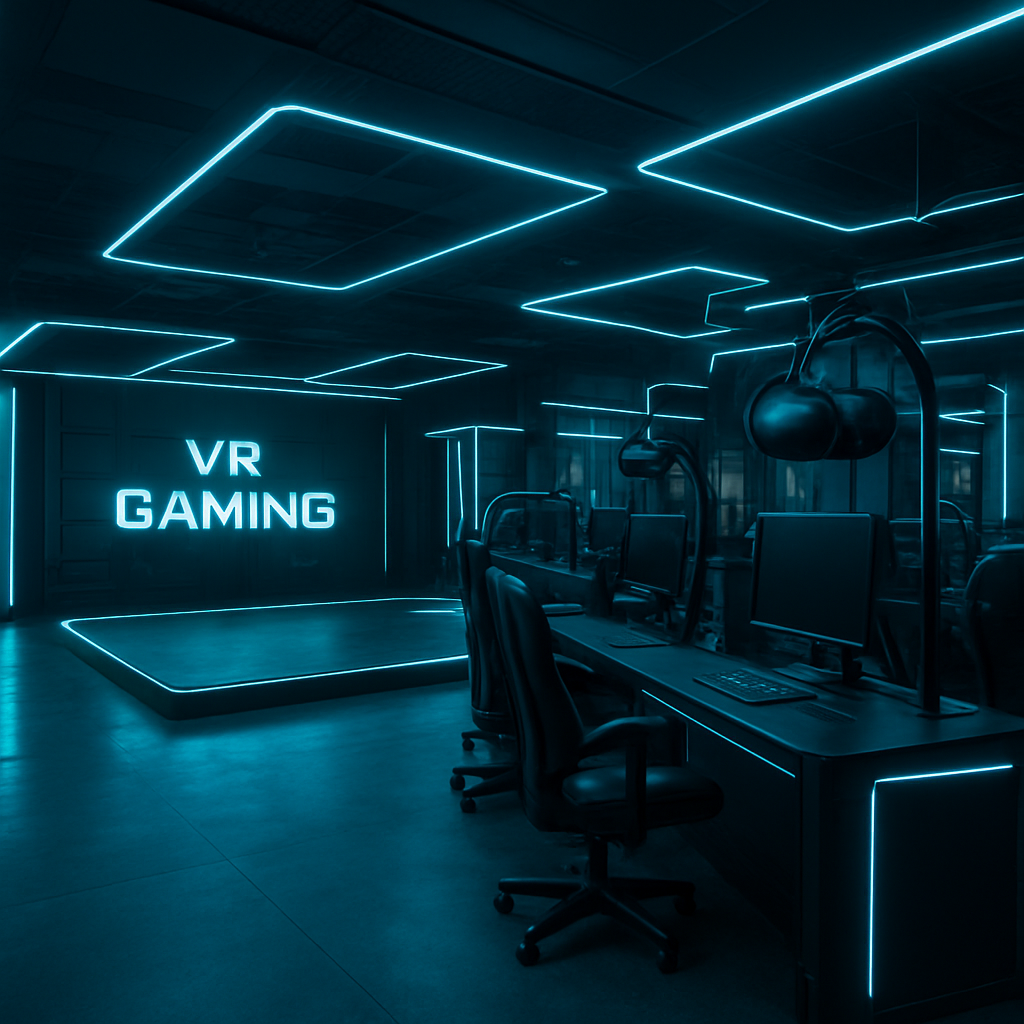 Арена NeoCityVR — великий простір з неоновим освітленням